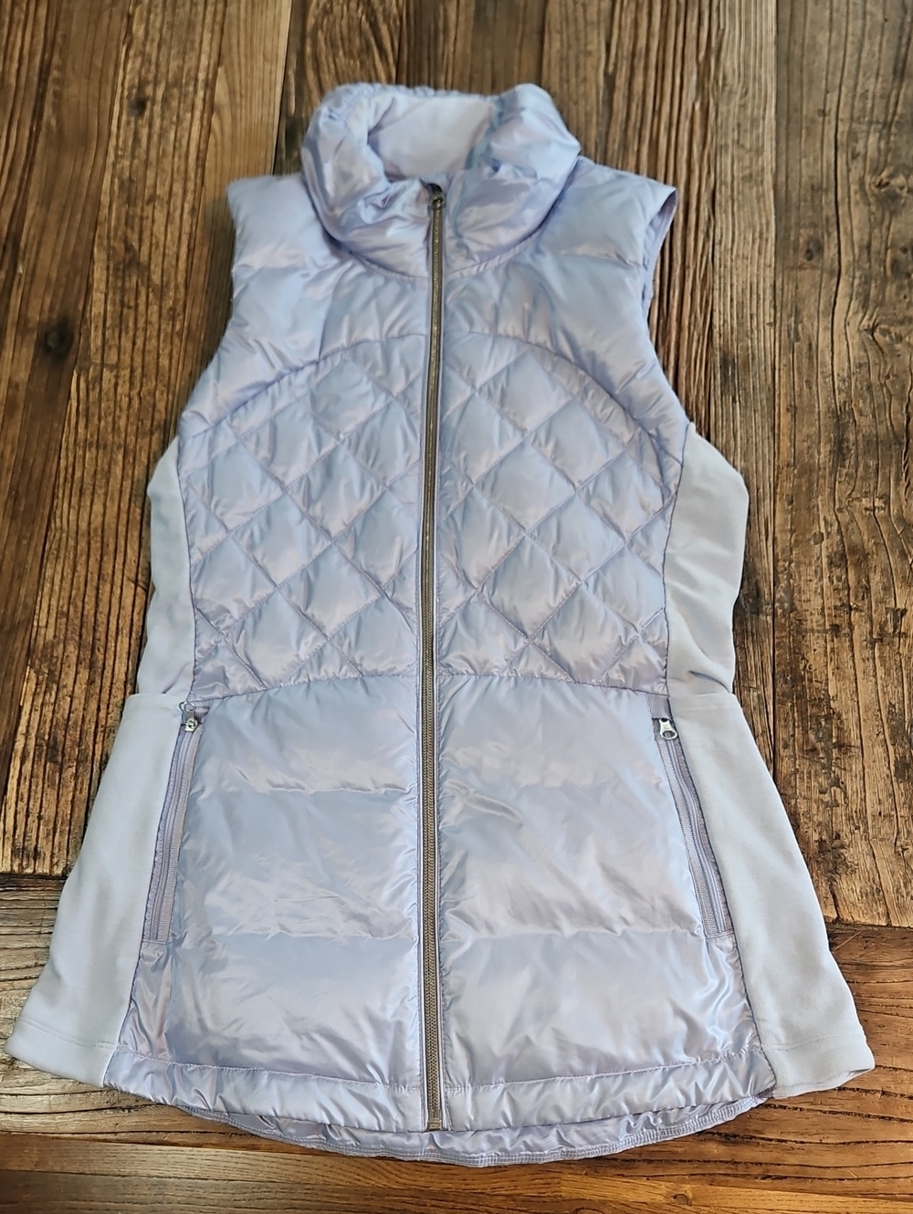 Lululemon Periwinkle 100% goose Down And Feather Quilted Women's Vest